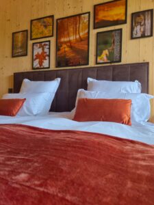 Chambre orange des Gîtes aux Mélèzes de Xavier